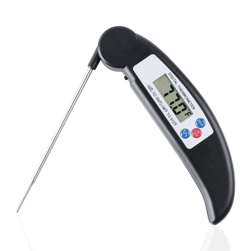 Digitales Lebensmittelthermometer Mit Klappbarer Sonde Für Fleisch, Steak Und Grillgut, Thermometer Für Wasser Und Öl, Küchenutensilien