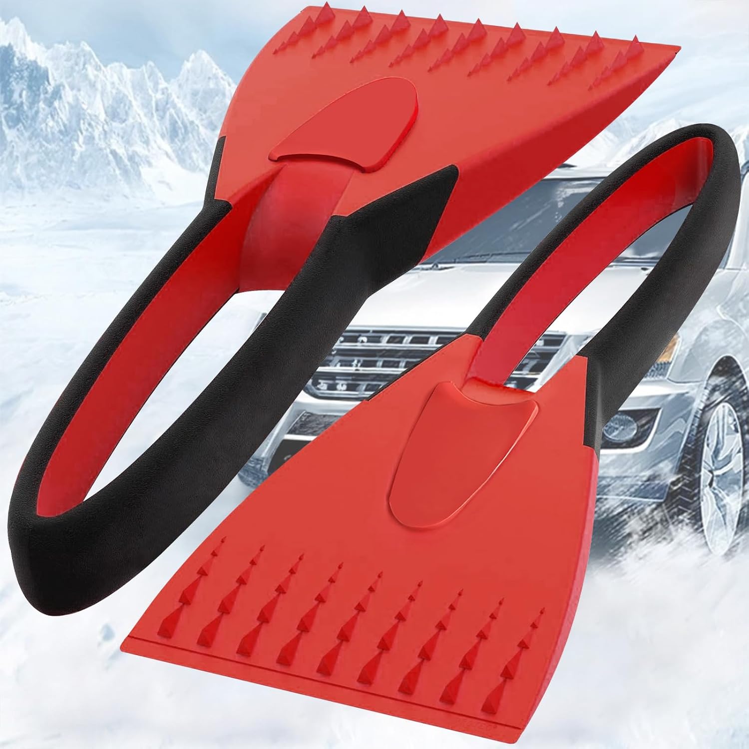 2 Stück Auto-eiskratzer, Auto-eiskratzer, Auto-windschutzscheibenschaber, Für Heckscheibenfenster Und Seitenscheiben, Windschutzscheiben-eiskratzer, Winterwerkzeug