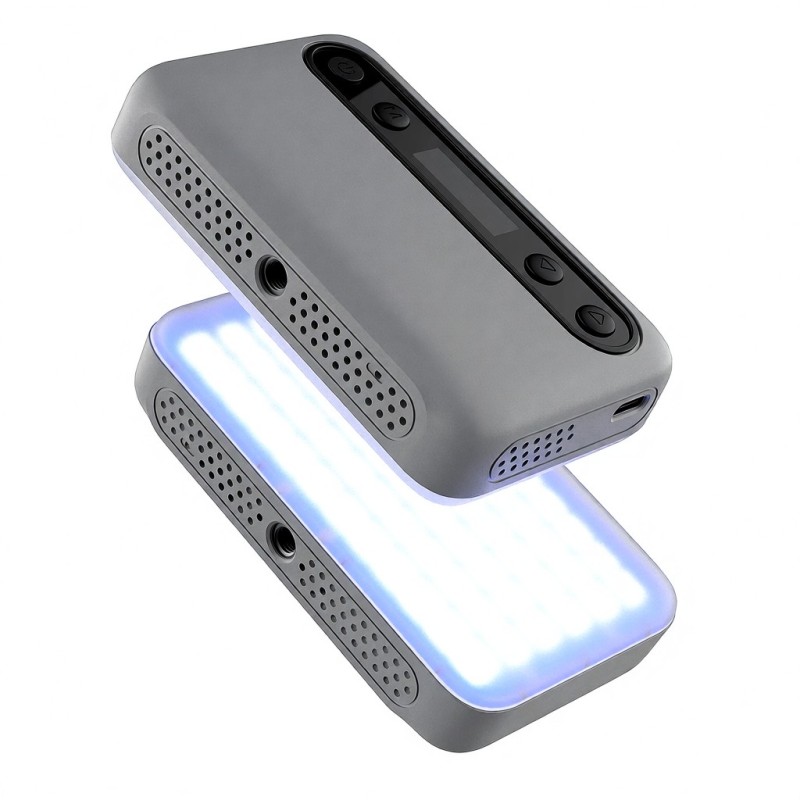 Weeylite S05 Rgb-led-taschenleuchte (2800k–6800k), 26 Effekte, Cri 95+, Integrierter Akku, App-fernbedienung, Oled-display, Blitzschuhadapter