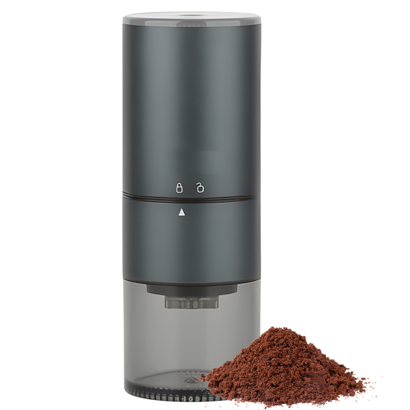 Leise Elektrische Kaffeemühle, 25 G Kapazität, Keramikbatterie, Usb-c Wiederaufladbar, Stufenlose Mahlgradeinstellung, Reinigungsbürste Inklusive.