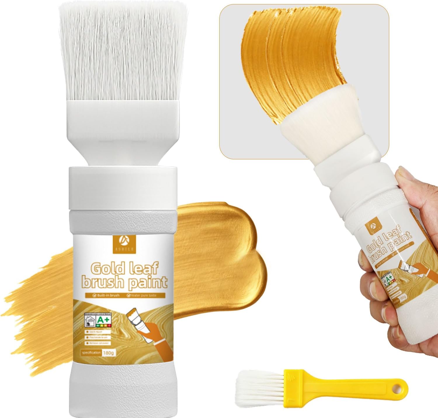 Flüssige Goldfarbe 180 Ml (6,35 Fl Oz), Dauerhafte Goldbeschichtung Für Kunst, Leinwandmalerei, Holzdekoration Und Tonarbeiten.