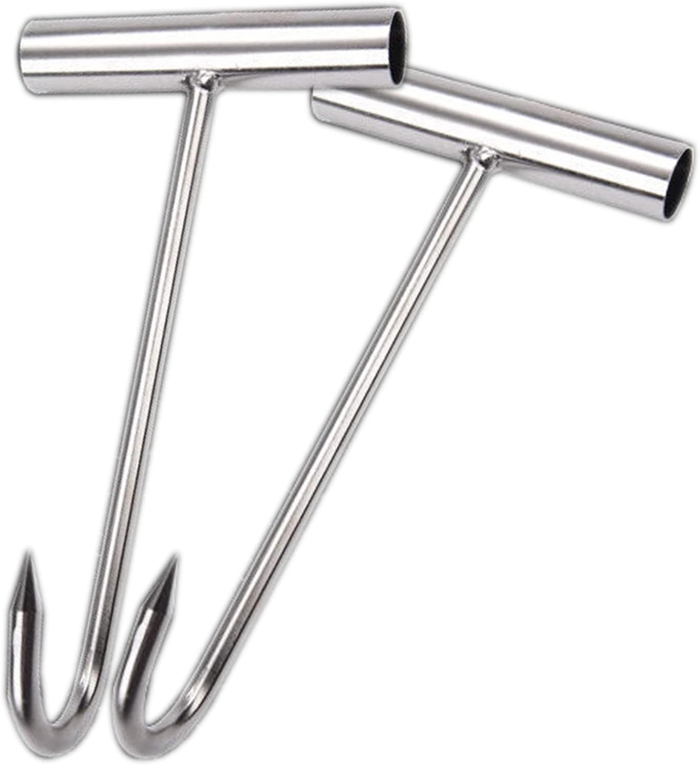 Fleischhaken, Geeignet Für Metzgereien, 2er-set, Edelstahl, T-griff, Ausbeinhaken, Geeignet Für Metzgereien, Restaurants, Küchen, Speck, Würstchen, Grills, Grillutensilien.