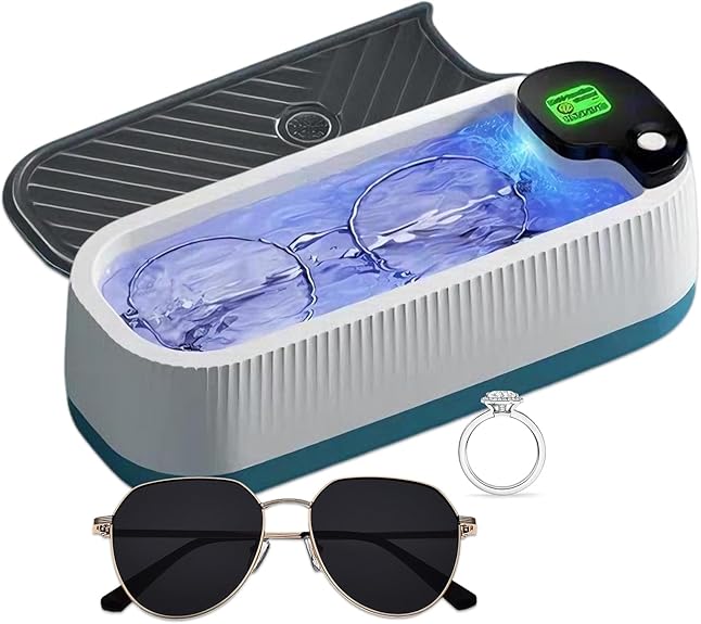 Ultraschallreiniger, 45000 Hz, 400 Ml Ultraschall-brillenreiniger, Drei Modi, Ultraschall-reinigungsgerät Für Brillen, Ringe, Münzen, Ring, Silber