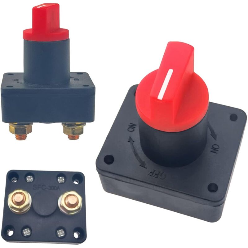2er-pack Batterietrennschalter 12v/60v 300a Hauptbatterie-stromabschalter Für Boote, Schiffe, Autos, Motorräder Und Geländefahrzeuge, C