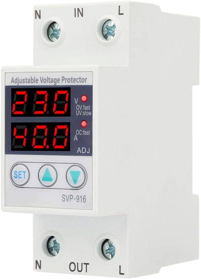 Spannungsstromschutz, Einphasiger Intelligenter Spannungsschutz, Intelligenter Einphasiger Einstellbarer Überspannungs-unterspannungsstromschutz 230 V Ac, Din-schieneninstallation(40a)