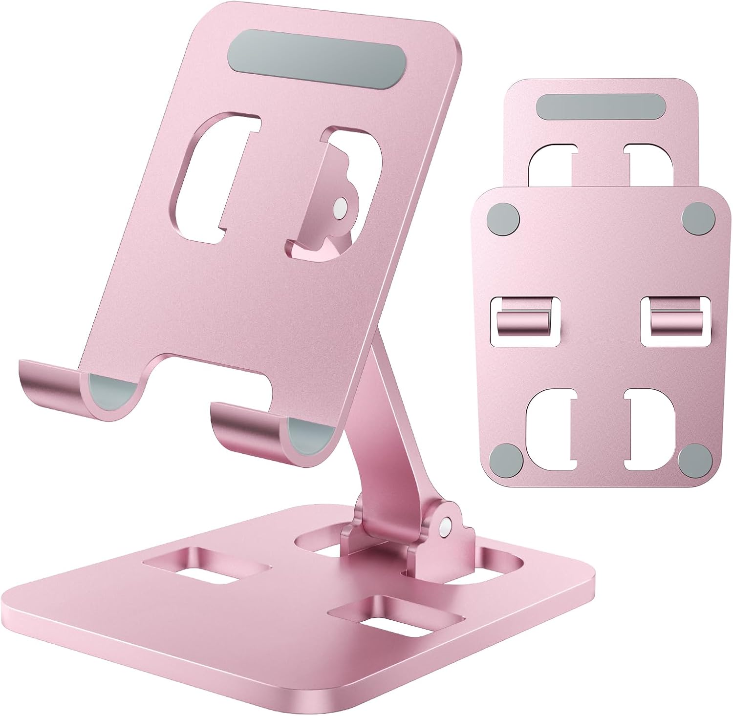 Tisch-handyständer, Doppelt Faltbarer Ständer, Tragbarer Ständer Für Iphone 17, 16, 15, 14, 13, 12 Pro Max Plus, Air, Galaxy S25, S24 Und Alle Anderen Handys (pink)