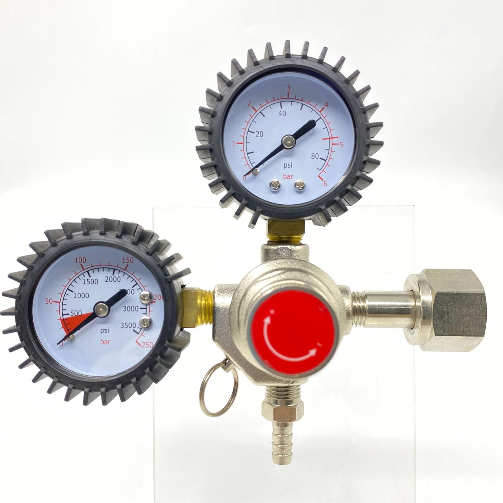 Co2-druckregler, Druckminderer, Co2-druckregler Mit Zwei Zifferblättern, Zwei-wege-druckregler Für Biermaschine, Bierbrauen, Bierzapfanlage