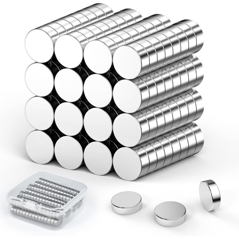 Neodym-magnete 6 Mm × 3 Mm – 60er-packung, Silberfarben, Für Bastelarbeiten, Dekoration Und Büro – Ulisem