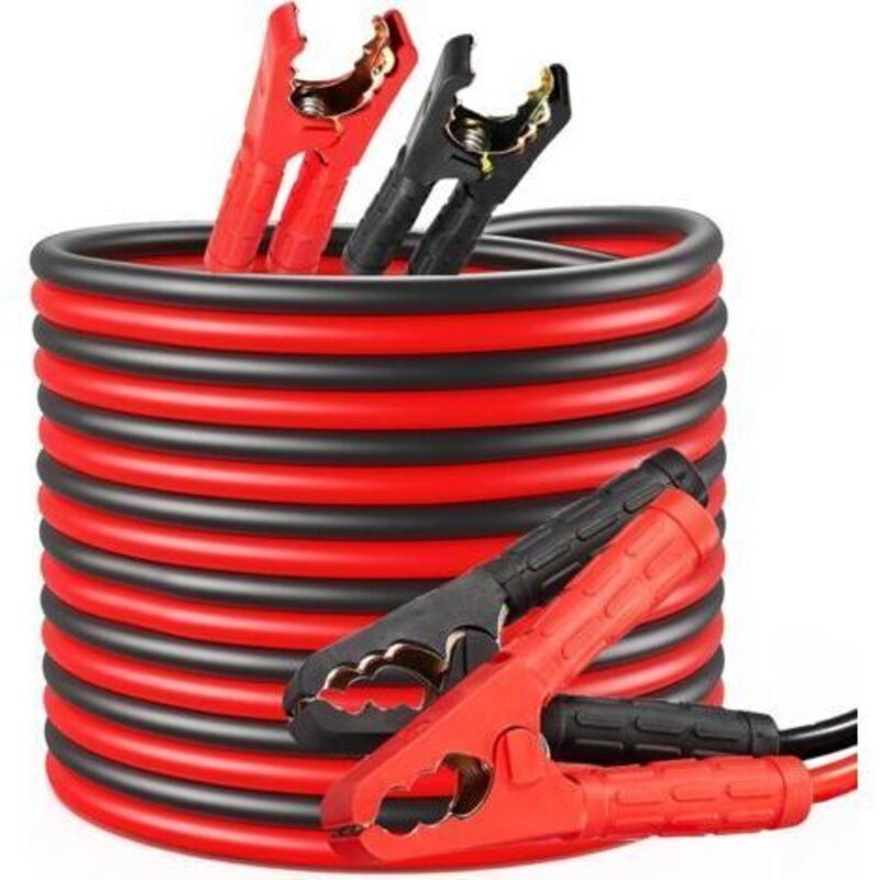 12v/24v Starthilfekabel, Kupfer-autobatteriekabel (4m 1500a) - Diesel-starthilfekabel Mit Schutzhandschuhen Und Tragetasche - Für Pkw Und Lkw