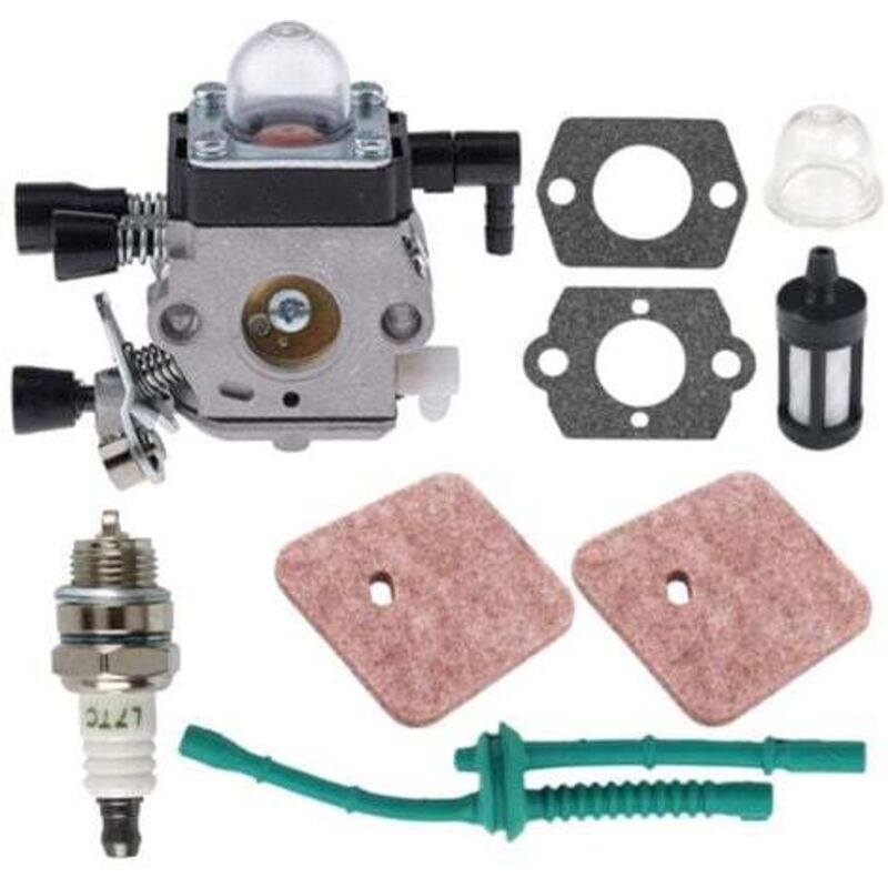 [niemals Verwendet] Vergaser Für Stihl Freischneider Fs38 Fs45 Fs55, Vergaser-reparatursatz Mit Dichtungen, Schlauch, Zündkerze, Luftfilter Und Kraftstofffiltern