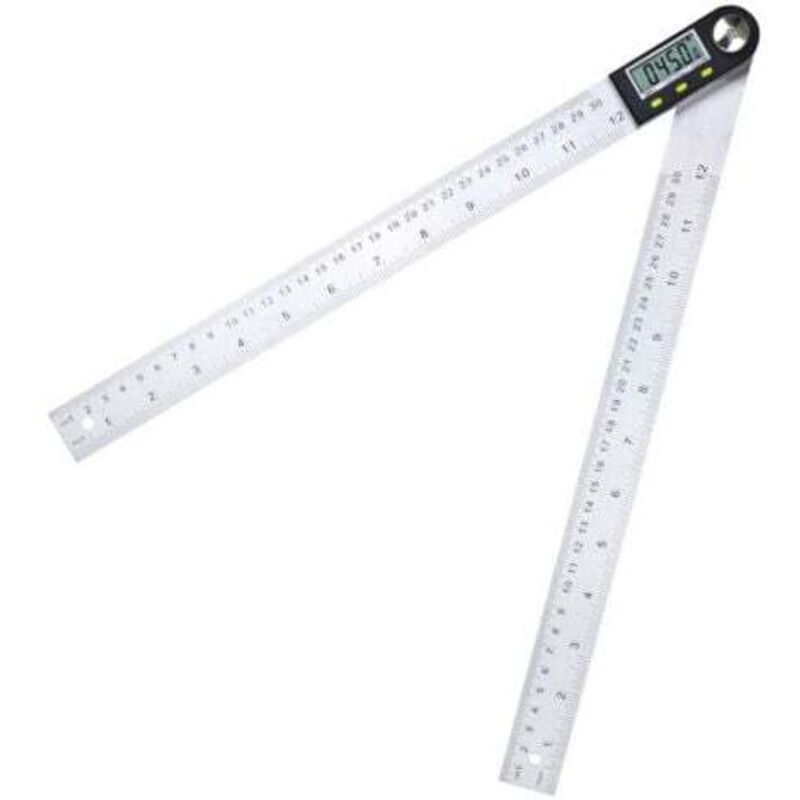 [niemals Verwendet] Multifunktionaler Winkelmesser Aus Edelstahl, Schutzart Ip54, Für Holzbearbeitung, Digitalanzeige, 360°-winkelmesser 200 Mm