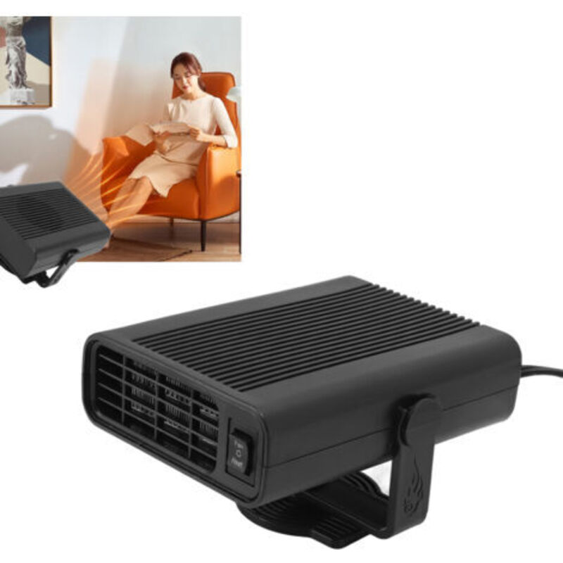 [niemals Verwendet] 12v Autoheizung, Tragbarer Auto-windschutzscheibenentfeuchter Und -entfroster Mit Zigarettenanzünderstecker, Schwarz