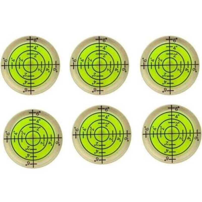 [niemals Verwendet] 6-fache Wasserwaage, 32 X 7 Mm Runde Libelle Für Stativ, Phonograph, Plattenspieler – Fluoreszierendes Gelb