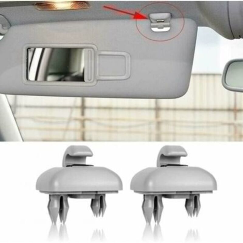 [niemals Verwendet] Set Mit 2 Auto-windschutzscheiben-befestigungshaken Mit Clips Für Audi A1 A3 A4 A5 Q3 Q5 8u0857562a 8e0857563a A7 B6 B7 B8 S4 S5 Grau