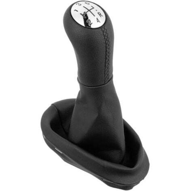 [niemals Verwendet] 5-gang-schalthebel Mit Rahmen, Schwarze Ziernähte, Kompatibel Mit Renault Clio Ii 2005-2009