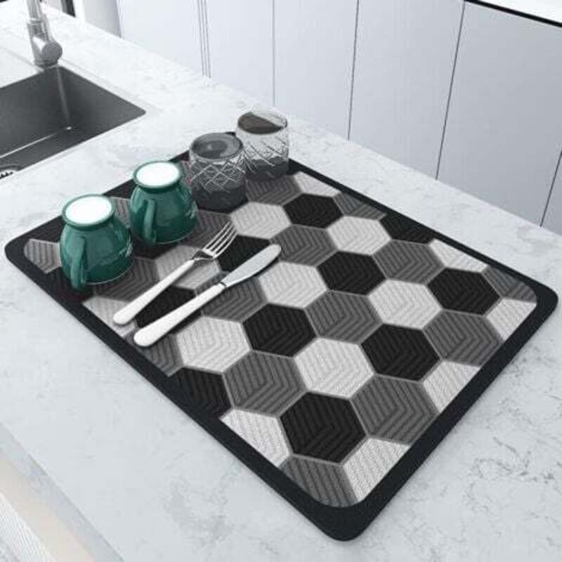[niemals Verwendet] Abtropfmatte Für Geschirr, 30 X 40 Cm, Kieselgur-trockenmatte, Saugfähige, Schnelltrocknende Abtropfmatte Für Küchenutensilien Und Spülbecken