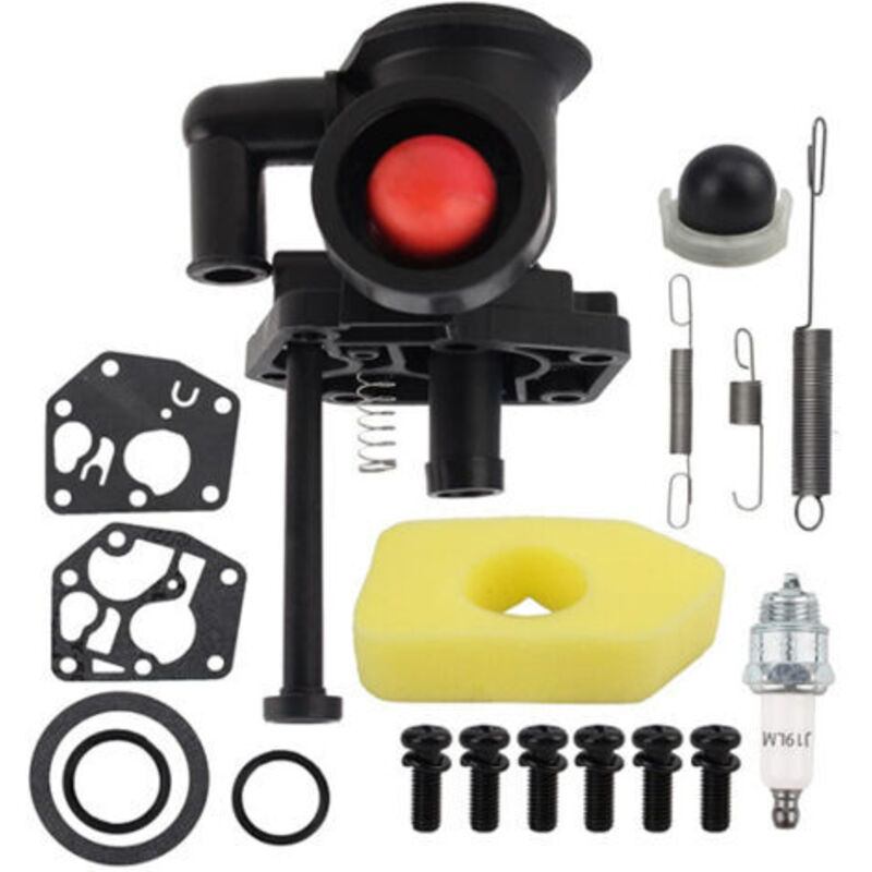 [niemals Verwendet] Vergaser-reparatursatz Für Briggs & Stratton Freischneider 499809 498809a 494406 Mit Luftfilter, Membran Und Dichtungen, Reglerfeder