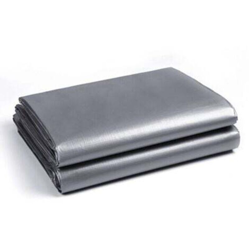 [niemals Verwendet] Strapazierfähige, Wasserdichte Abdeckung (160 G/m²) Mit Aluminiumösen Auf Beiden Seiten Für Gärten, Schwimmbäder, Autos, Holz Usw. (armeegrün Silber - 2 X 3 M 15 Sq Ft).