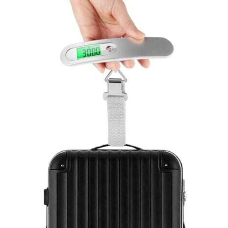 [niemals Verwendet] Elektronische Mini-gepäckwaage, Hochpräzise, Tragbare Digitalwaage: Wiegt Reisegepäck, Pakete, Einkäufe Und Bargeld Bis Zu 50 Kg (lb, G, Oz, Kg). Inklusive Robustem Nylongurt.