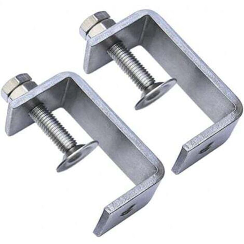 [niemals Verwendet] Hochleistungs-edelstahlklemmen, 2-teilige C-klemmen, 65 Mm Hochleistungs-c-klemme, Holzbearbeitungsklemme, Für Heimwerkerarbeiten, Schweißen, Schreinerei, Silberfarben
