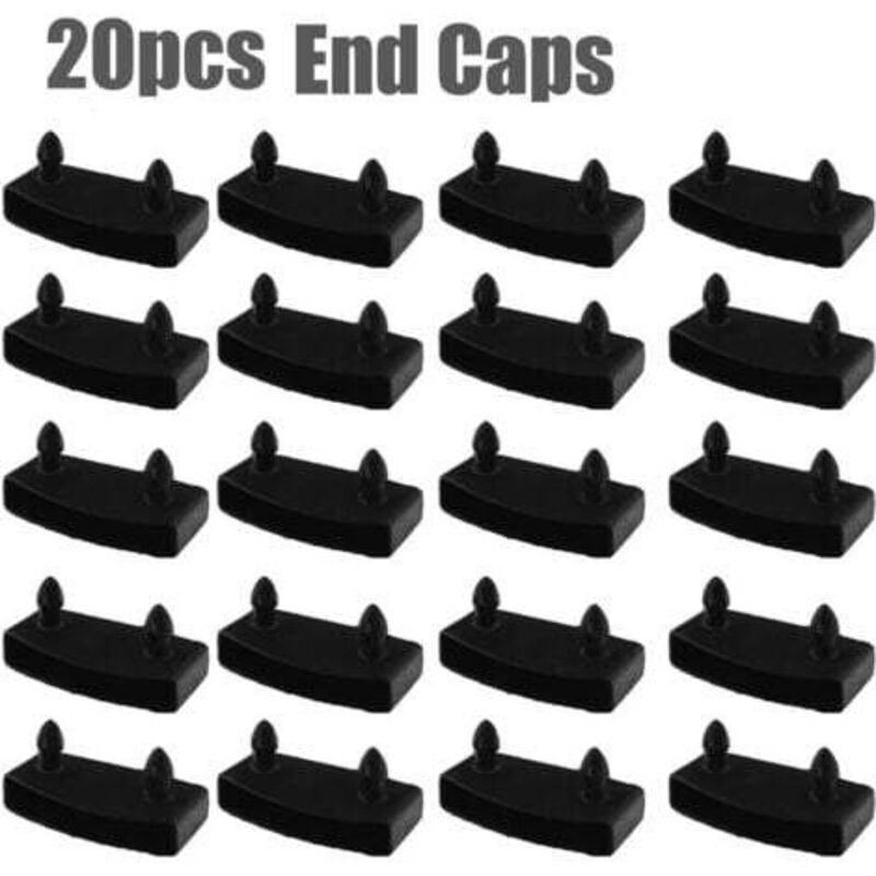 [niemals Verwendet] Packung Mit 20 Lattenrosthalterungen, 54 Mm X 9 Mm, Schwarze Innenstützen, Kunststoff-bettwäschezubehör