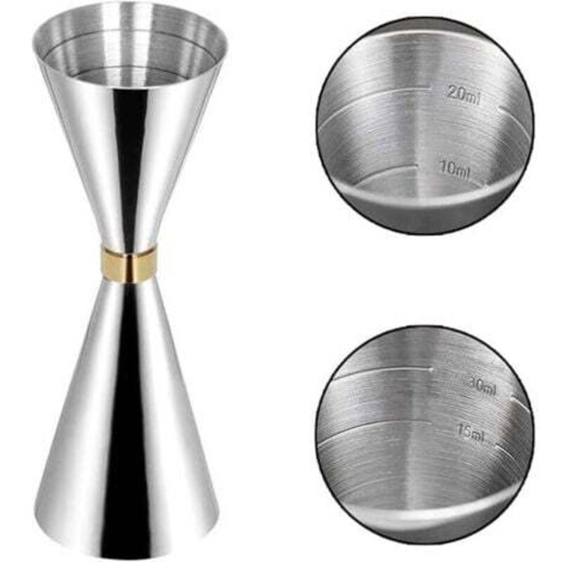 [niemals Verwendet] Jigger-messbecher, Japanischer Cocktail-jigger (1 Oz / 2 Oz), Hochwertiger Doppel-jigger Aus Edelstahl Für Spirituosen, Ideal Für Partygetränke, Wein, Cocktails Und Barzubehör.