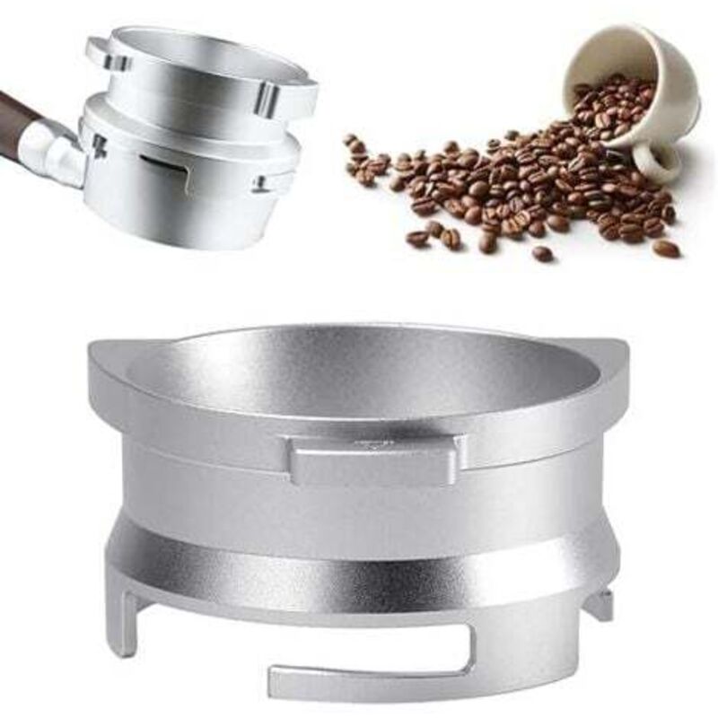 [niemals Verwendet] Dosierring Aus Aluminium, 54 Mm Espresso-dosierring, Silberner Kaffee-dosiertrichter, Espresso-zubehör Aus Aluminium, Kaffee-dosierring Für Zuhause Und Büro