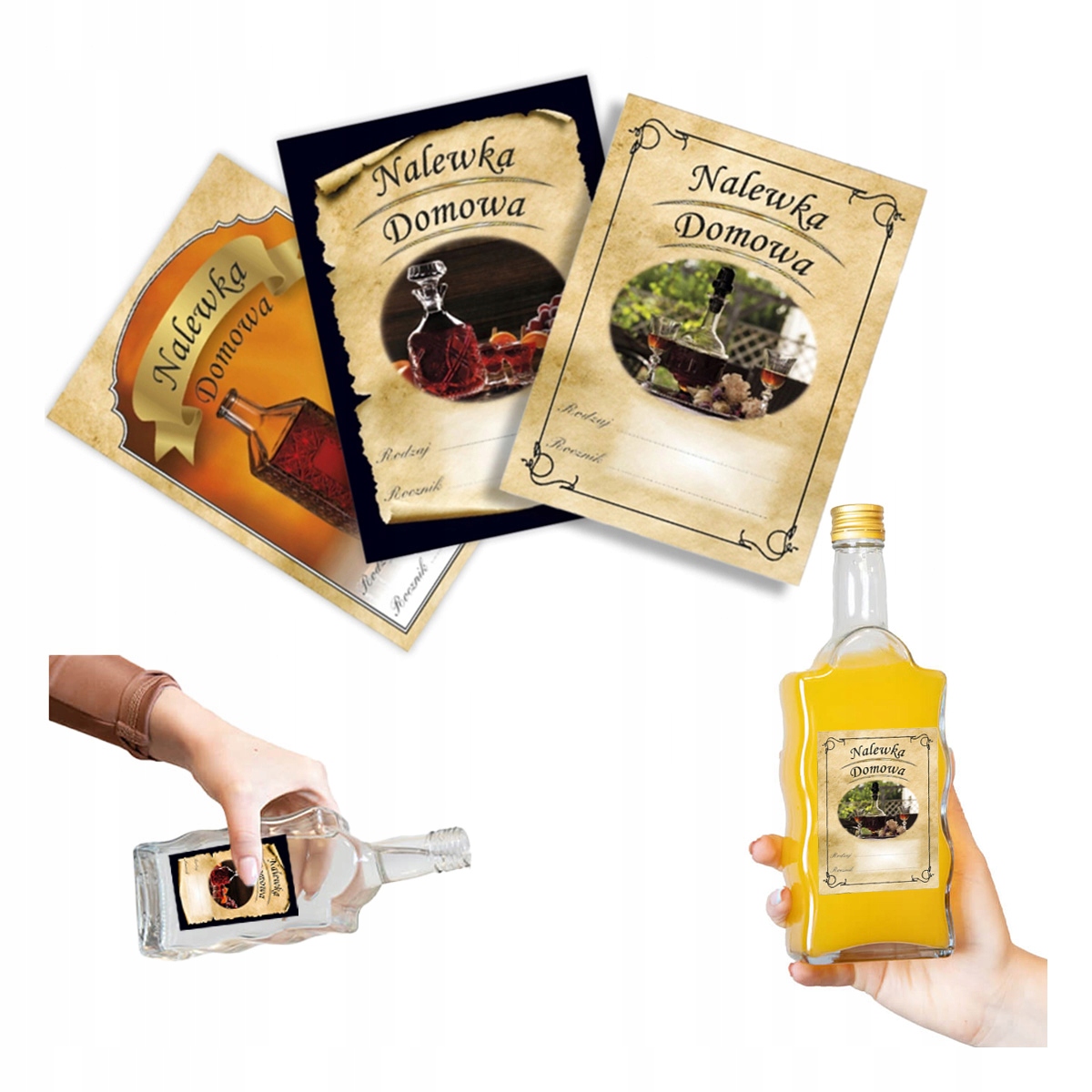 10x Etikettenaufkleber Für Hausgemachte Liköre, Lecker Für Alkoholflaschen