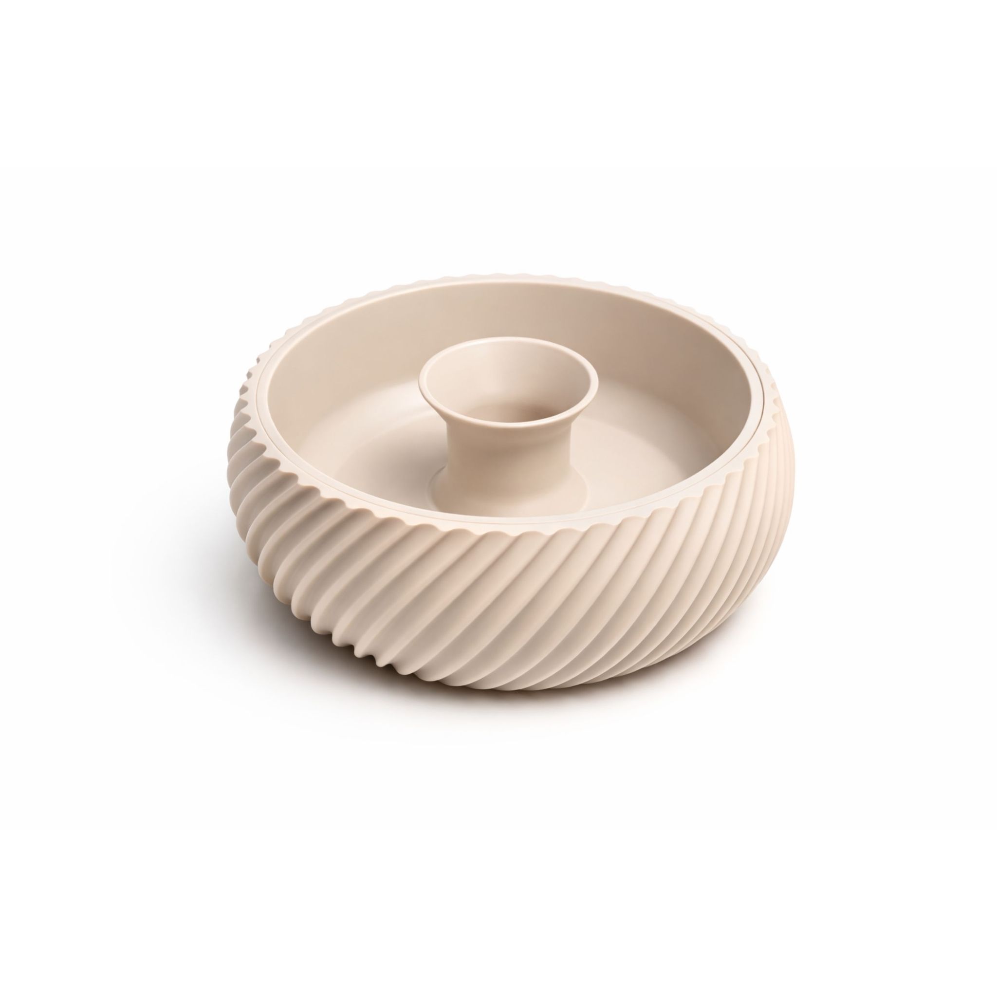 Beige 2-in-1 Snackschale Mit Schalenbehälter Für Nüsse