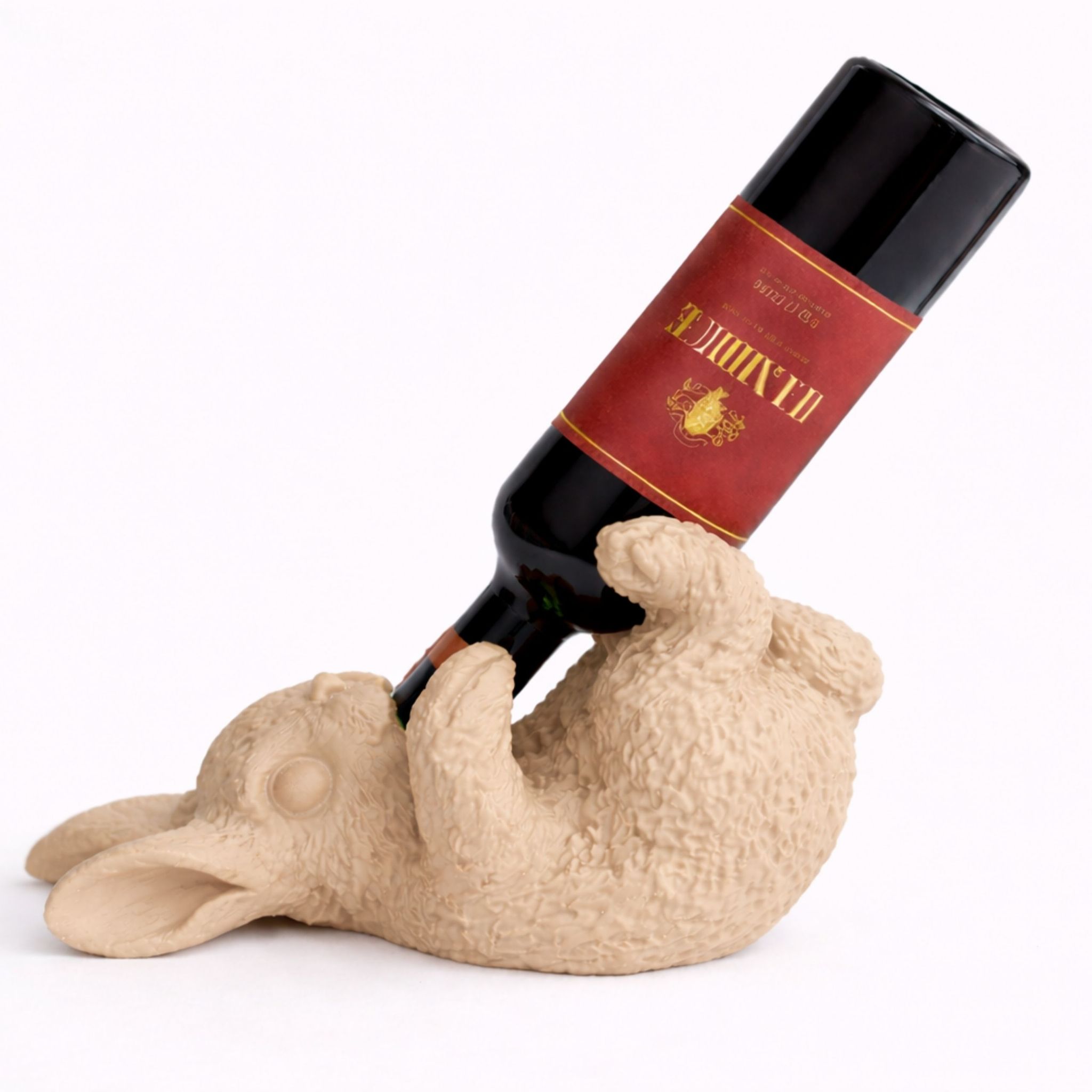 Weinregal Hase, Beige Flaschenhalter, 3d-tischdekoration