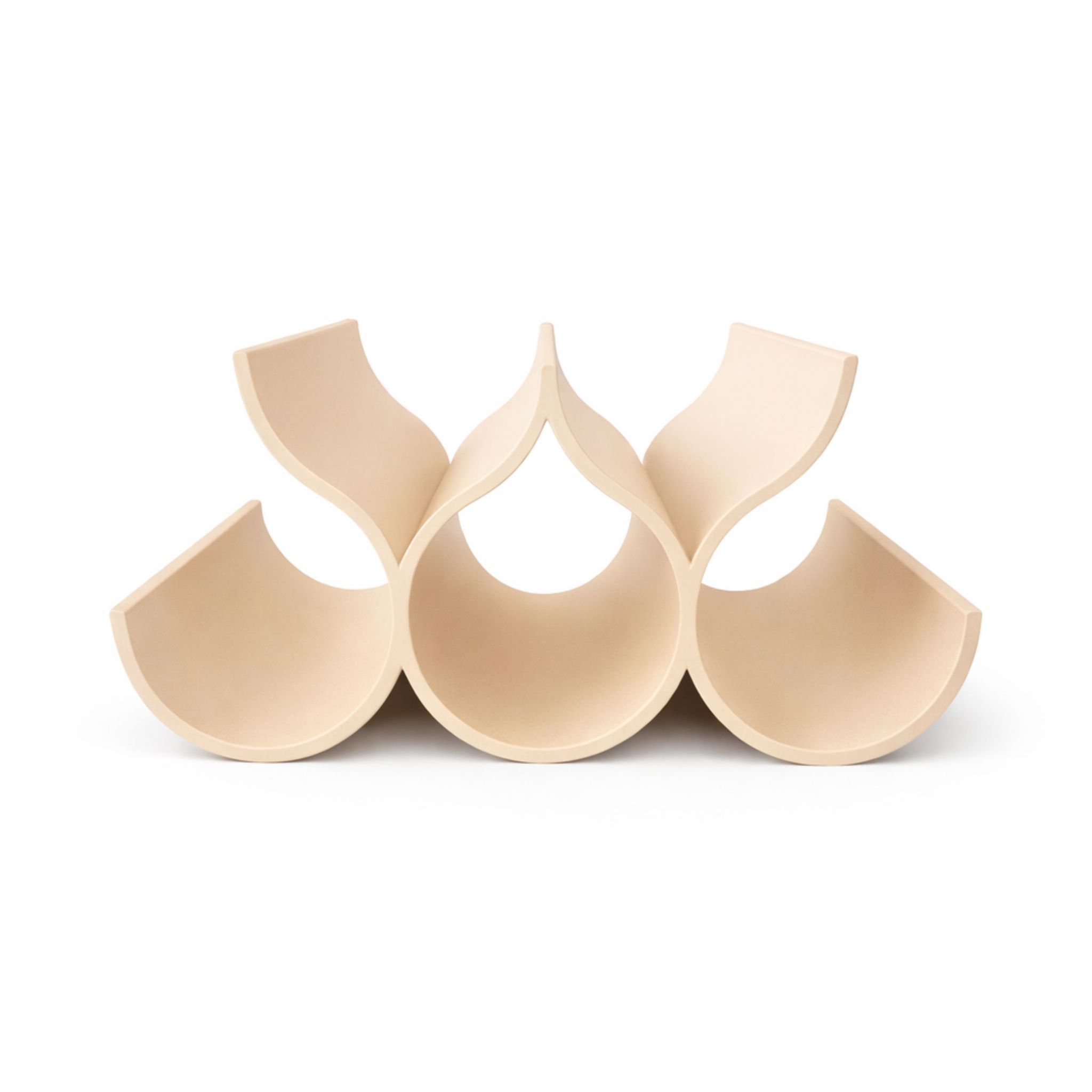Beiges Weinregal, 5 Flaschen, Weinorganizer