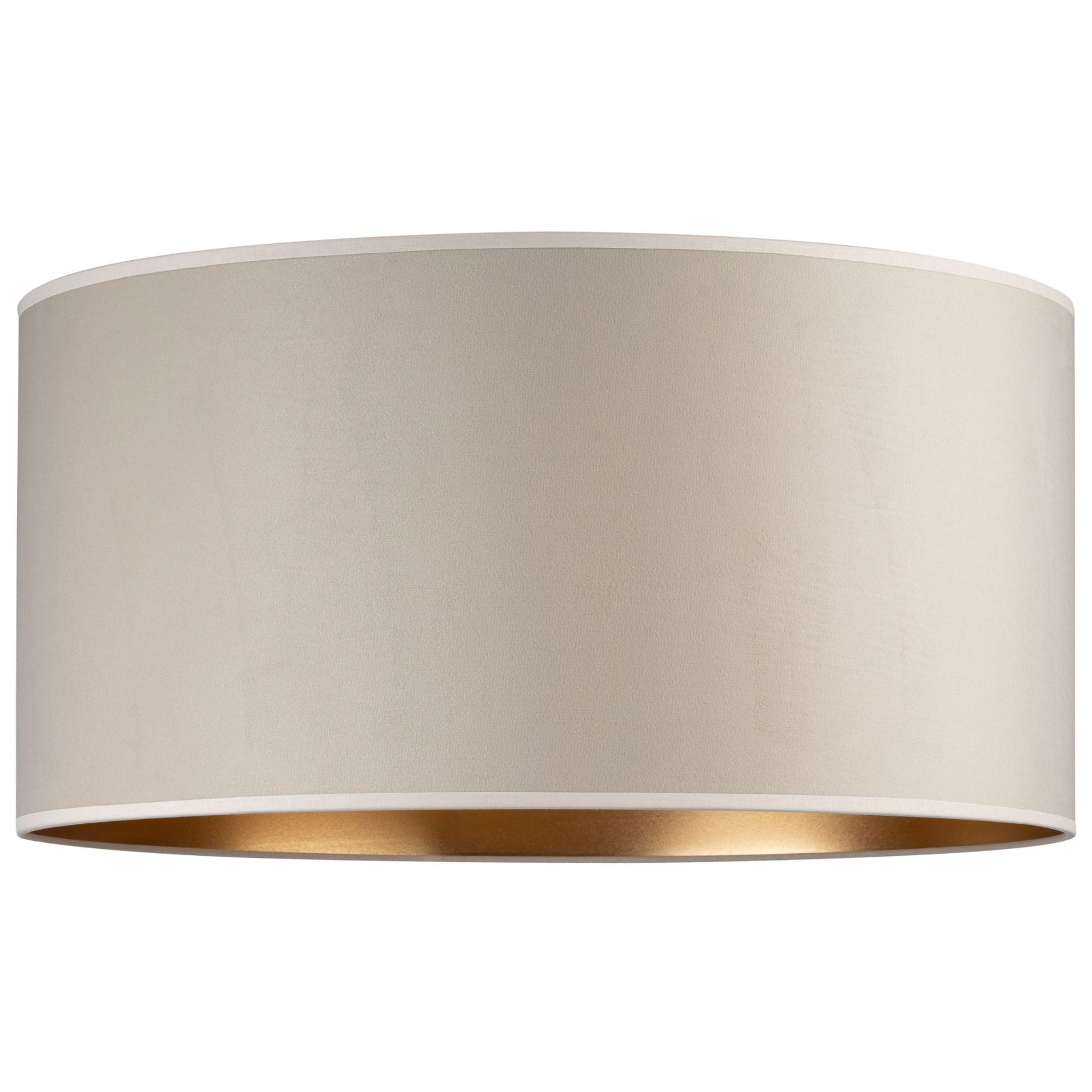 Tornado Lampenschirm Rund 50 Samt Beige-gold