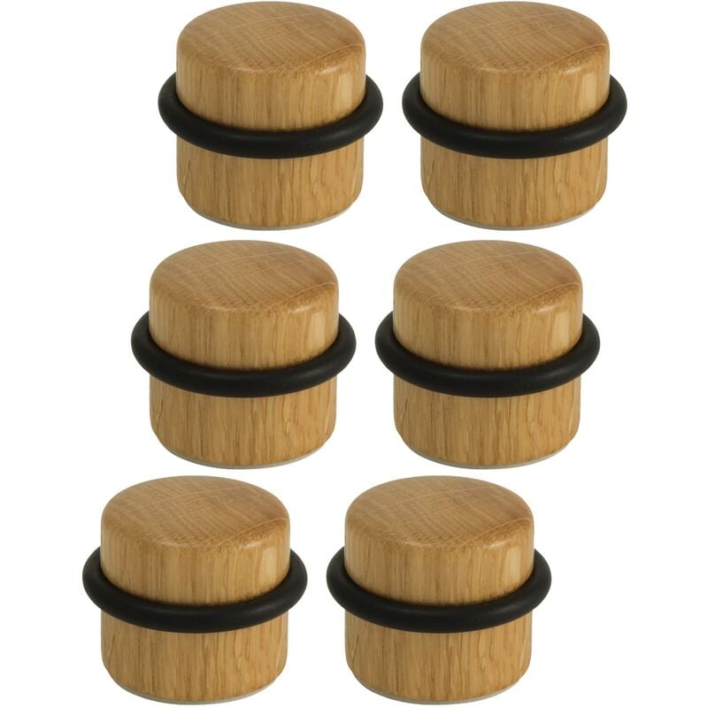 Selbstklebende Türstopper Aus Eichenholz, 6er-pack, Wand- Und Türschutz, Elegantes Design, Einfache Montage – Ulisem