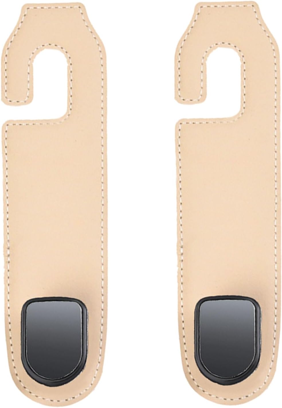 2er-pack Universal-aufbewahrungshaken Für Die Autositzlehne Aus Leder, Kopfstützen-organizer Für Geldbörse, Regenschirme, Einkaufstüten, Beige