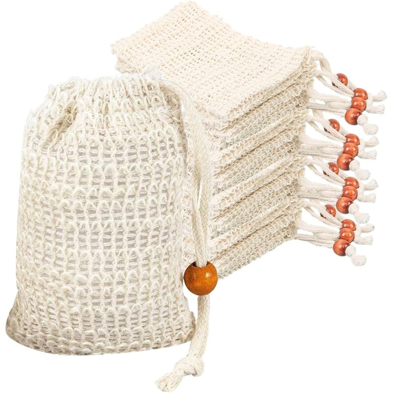Sisalbeutel Aus Naturfasern Für Seife Und Duschgel – 12er-set, Ideal Für Reisen – Ulisem