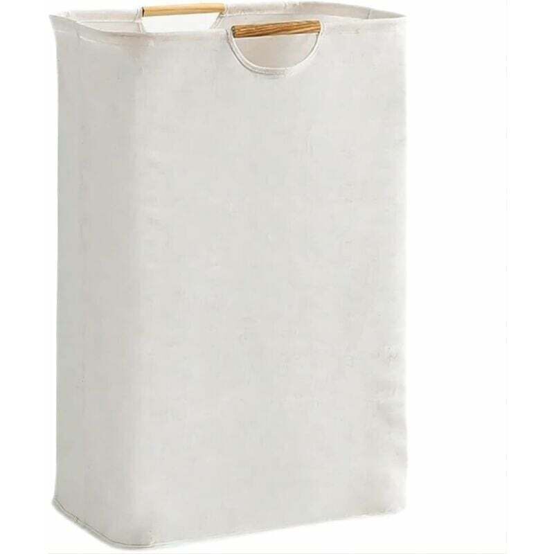 Zusammenklappbarer, Wasserdichter Wäschekorb Mit Griff, 72 Liter Volumen – Beige, Ideal Für Schlafzimmer, Badezimmer Und Reisen.