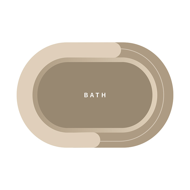 Rutschfeste Und Schimmelresistente Badematte, Schnell Trocknend, Wasserabsorbierend, Maschinenwaschbar (beige, 40 X 60 Cm)
