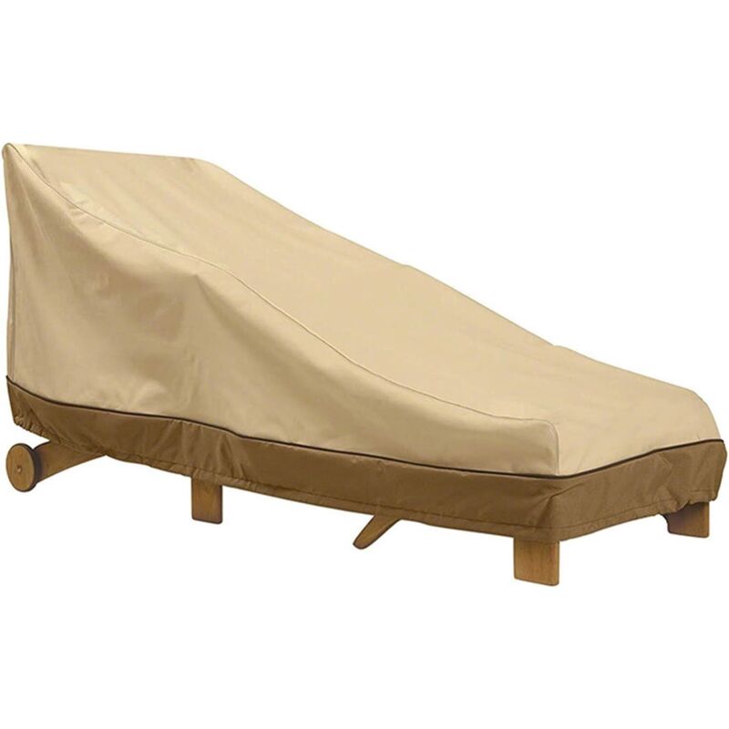 [niemals Verwendet] Schutzhülle Für Outdoor-liegestuhl, 420d Oxford-gewebe, Wasserdicht, Mit Seil (abmessungen: 208 X 76 X 41 Cm)