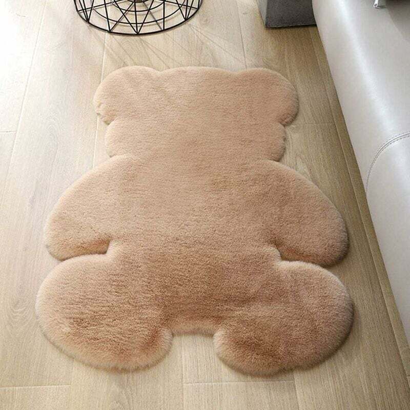 [niemals Verwendet] Runder, Flauschiger, Waschbarer Teppich Mit Großen Schutzpolstern, Kinderteppich Für Wohnzimmer, Babyzimmer, Kinderzimmer, 90 X 120 Cm