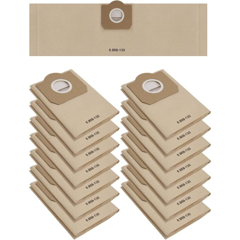 [niemals Verwendet] 15 Beutel Für Kärcher Wd3 Mv3 6.959-130.0, 1629 Mv3 Premium Ersatz-papierfilterbeutel Für Nass- Und Trockensauger, Beutel Für Kärcher Wd3 Premium Zubehör