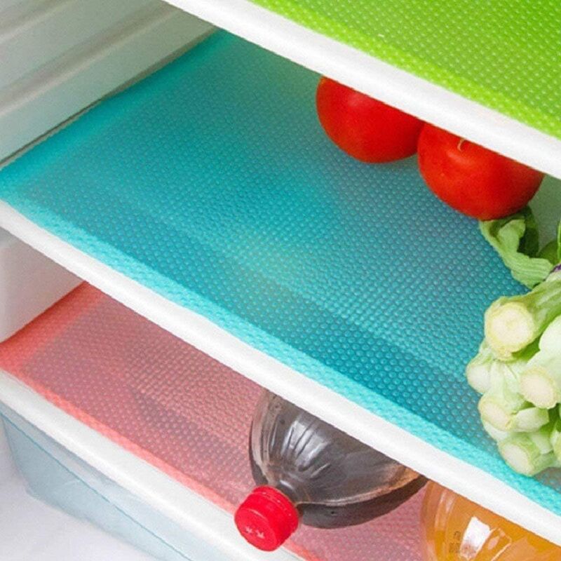 Abwaschbare, Transparente Kühlschrank-einlagen – 9-teiliges Set (3 Rote, 3 Grüne, 3 Blaue) Für Regale, Schubladen Und Arbeitsplatten