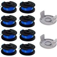 Ryobi One+ Freischneider Ersatzspulen, 10er-pack (8 Spulen + 2 Kappen), Kompatibel Mit Modell Ac14rl3a, Akku-faden.