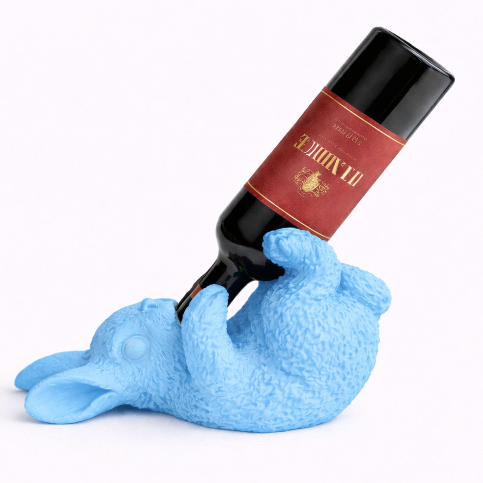 Weinregal Hase Blauer Flaschenhalter 3d Tischdekoration