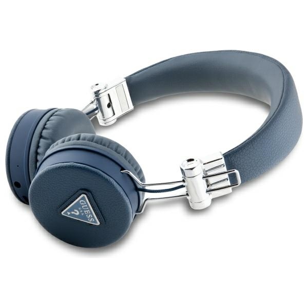 Guess Bluetooth-on-ear-kopfhörer Enc Gubh70pgtspsb Blau/blau Genarbt, Klassische Runde Form