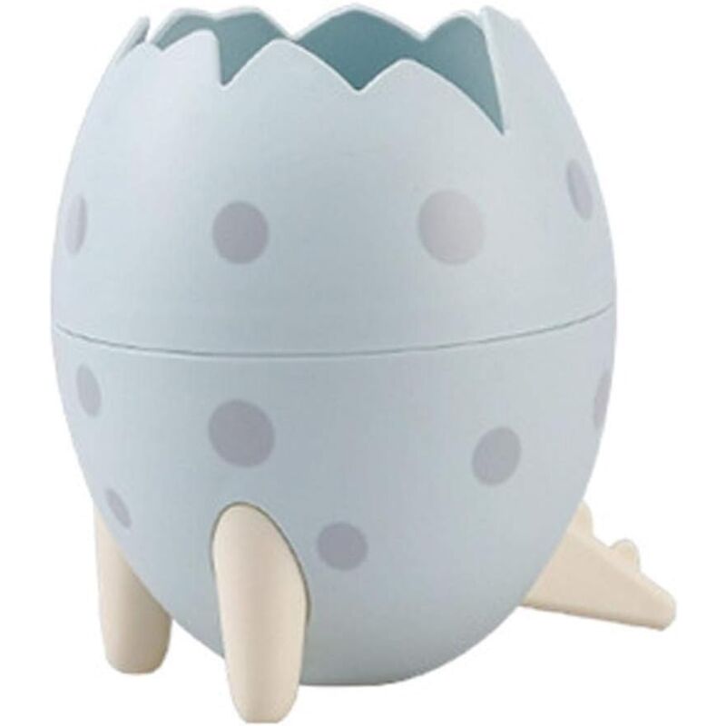 Cartoon-dinosaurier-mülleimer In Eiform, Papierkörbe, Kunststoff-arbeitsplatten-mülleimer, Mülleimer Für Küche, Büro, Zuhause, Badezimmer, Wohnheim, 12 X 8 Cm, Blau