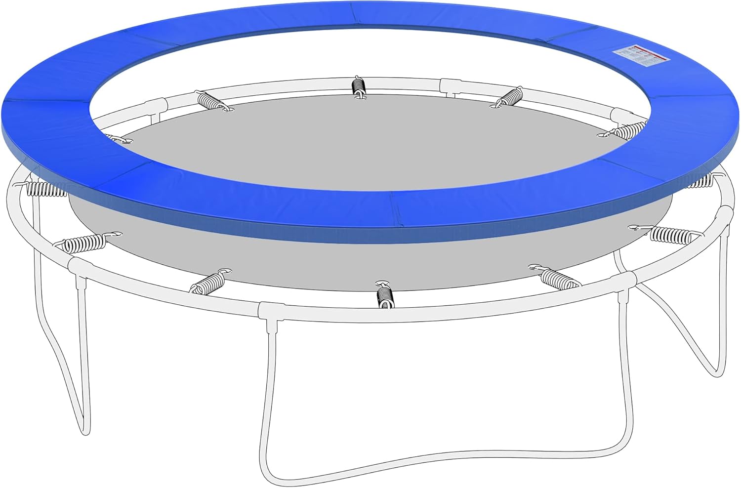 Ersatz-trampolin-schutzpolster Ø 244 Cm, Trampolin-federabdeckung, Uv-beständig, Reißfest, Blau