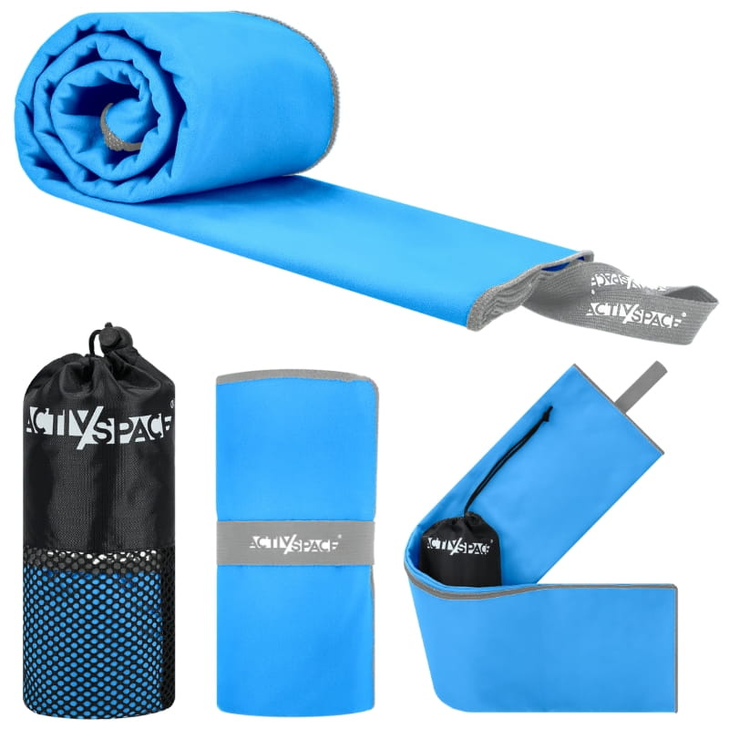 Schnelltrocknendes Mikrofaserhandtuch 130 X 75 Cm, Klein – Blau