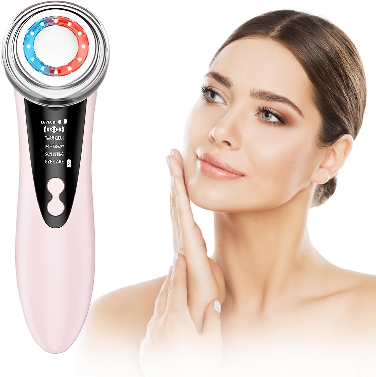 Gesichtsmassagegerät, Ems-gesichtsstraffungsgerät, Faltenentferner, Rotes Und Blaues Gesichtsreinigungsgerät, Ems-gesichtslifting-gerät Für Anti-aging-gesichtspflege