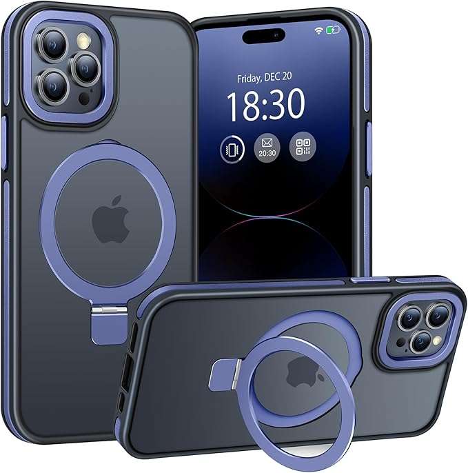Hartschalenetui Für Iphone 14 Pro Max, Matte Rückseite, Blau