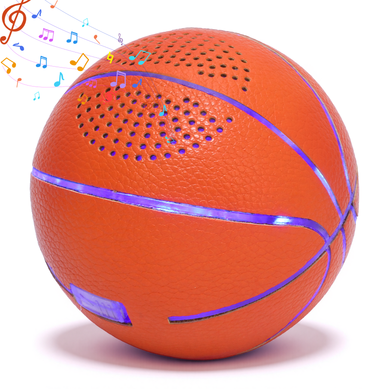 Bluetooth-lautsprecher In Blauer Kugelform – Leuchtender Blauer Ball Mit Integriertem Lautsprecher – Das Perfekte Geschenk Für Basketballfans
